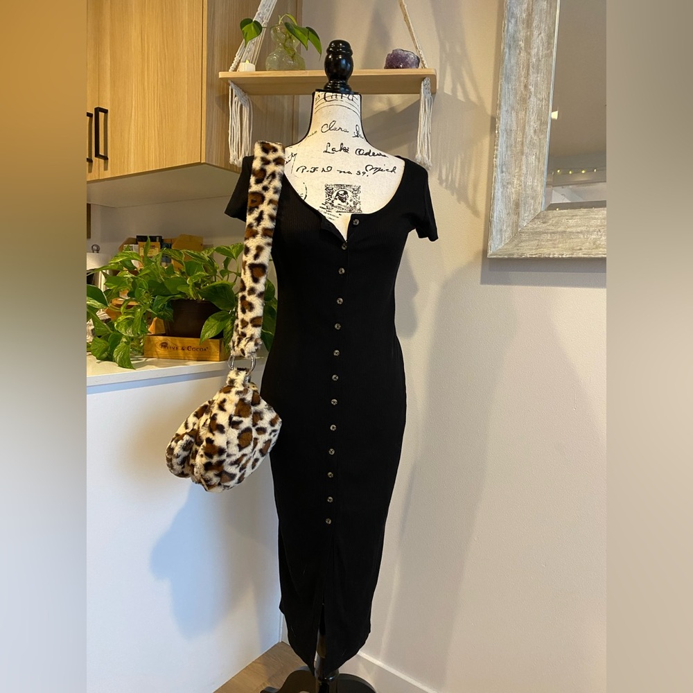 Black Button-Down Dress.